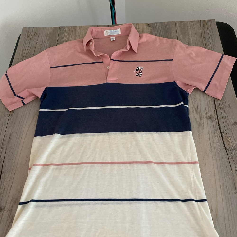 Vintage Walt Disney Men’s Golf Polo Mickey Disney Fashions Made USA Small (READ)